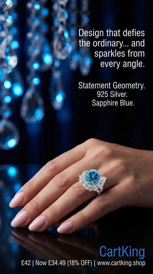 S925 Silver Round Rhinestone Engagement Ring
