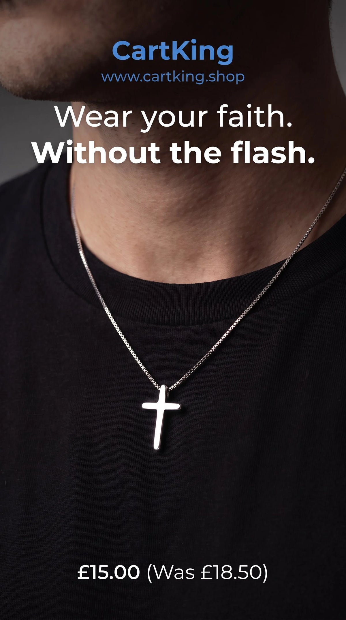 S925 Silver Minimalist Cross Box Chain Necklace