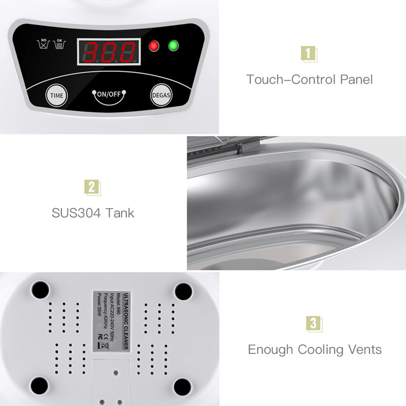 JP-890 Ultrasonic Cleaner for Glasses and Jewelry