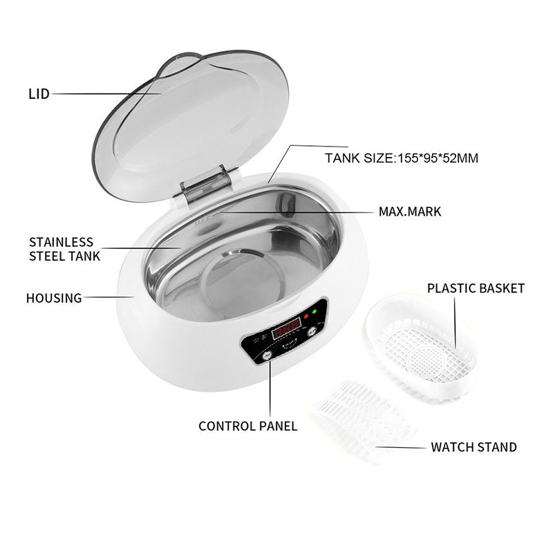 JP-890 Ultrasonic Cleaner for Glasses and Jewelry