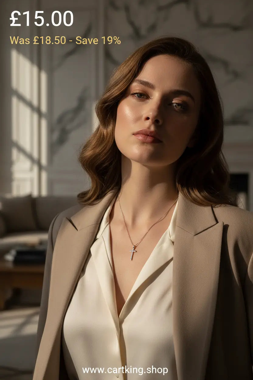 S925 Silver Minimalist Cross Box Chain Necklace