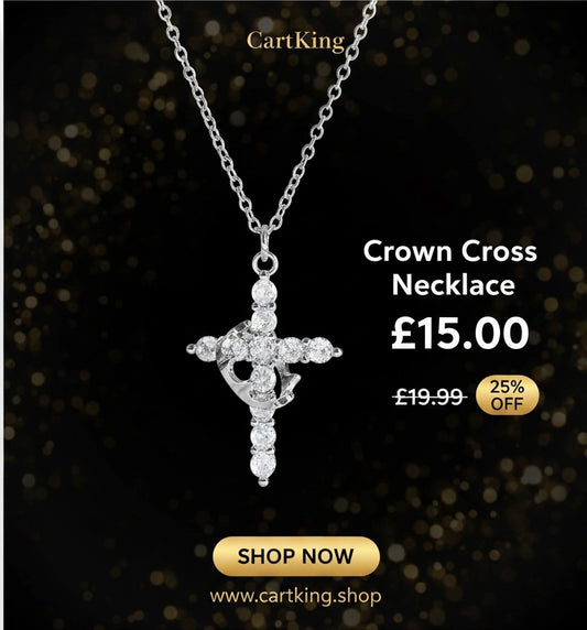 Crown Cross Necklace