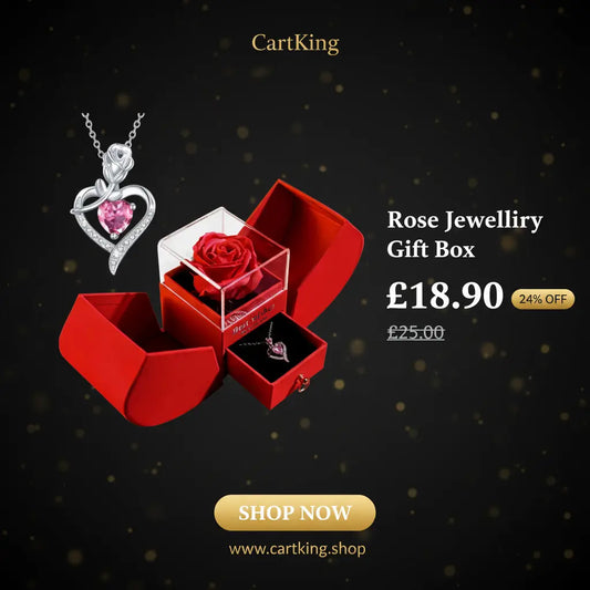 Rose Gift Jewellery Box + Necklace