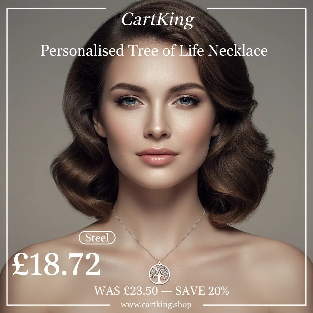 Personalized Name Necklace with Tree of Life Pendant