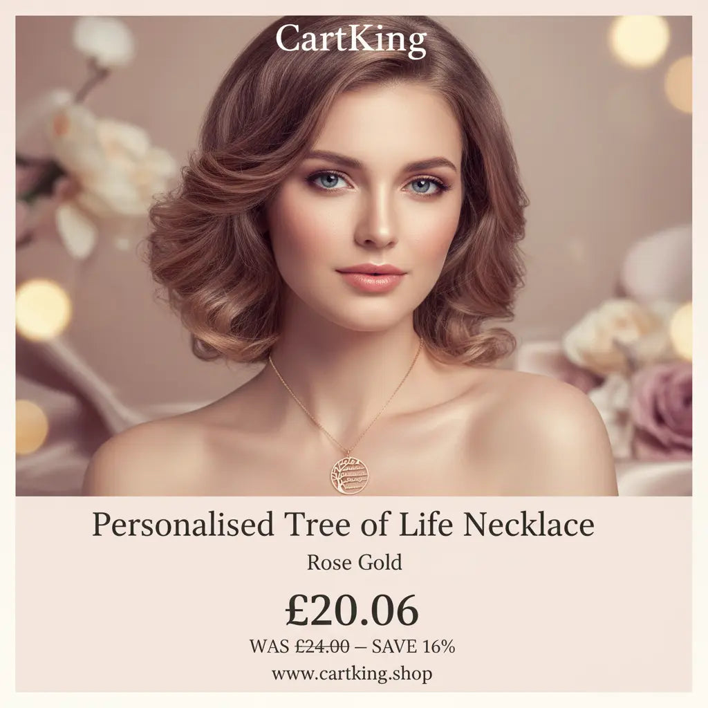 Personalized Name Necklace with Tree of Life Pendant