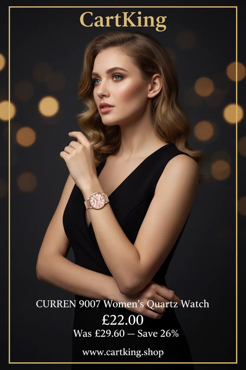 CURREN 9007 Women's Waterproof Quartz Watch with Calendar