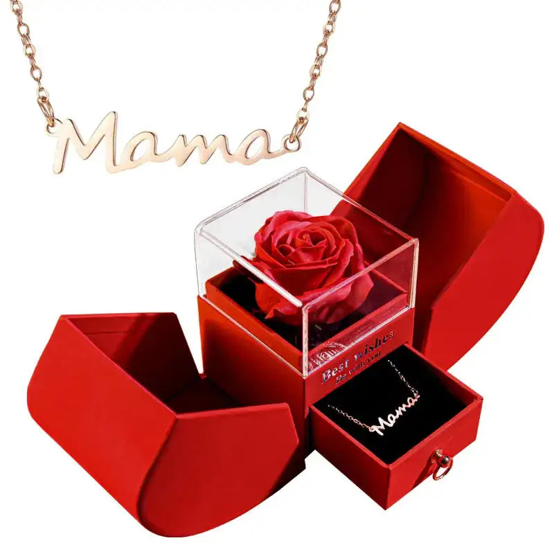 Rose Gift Jewellery Box + Necklace