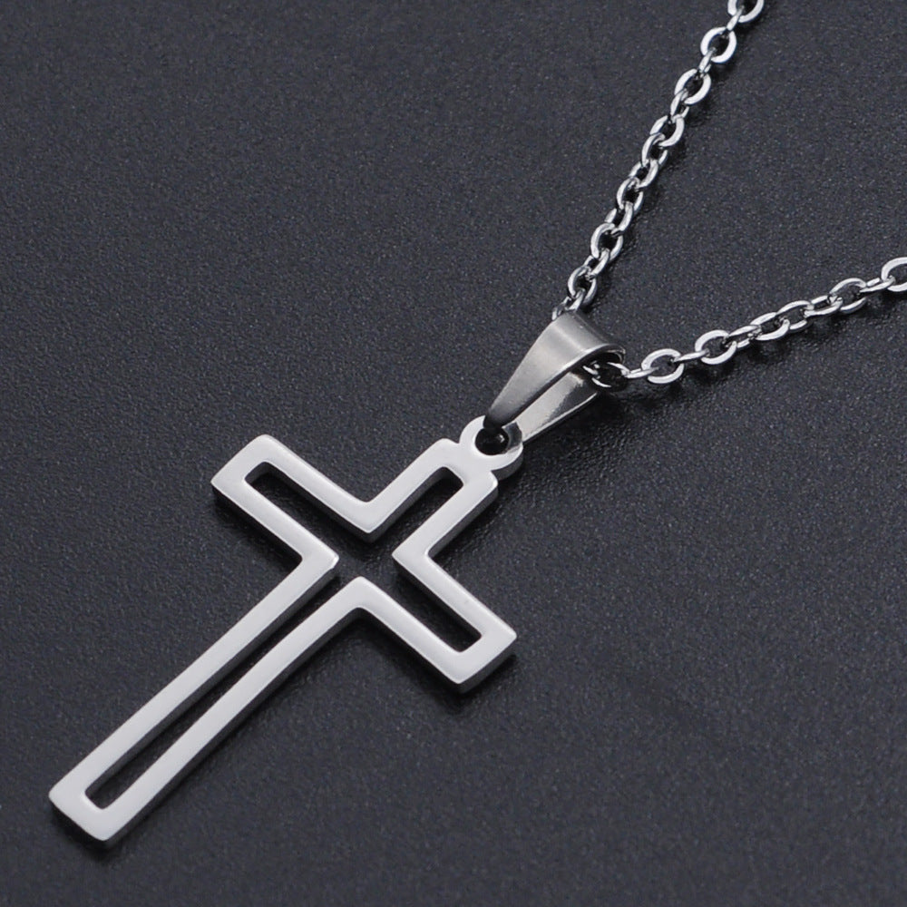 Titanium Steel Cross Necklace - Christian Symbol