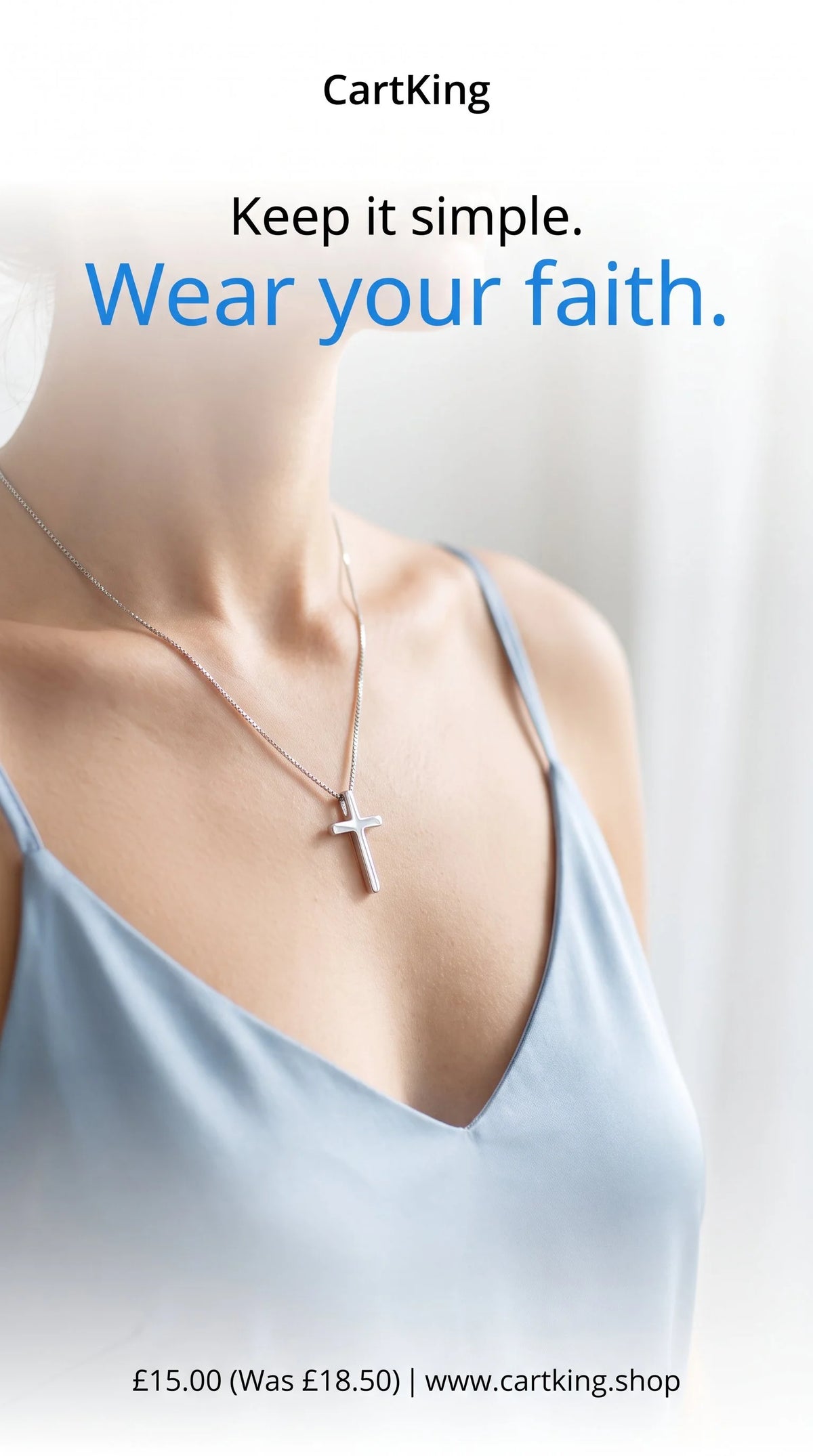 S925 Silver Minimalist Cross Box Chain Necklace